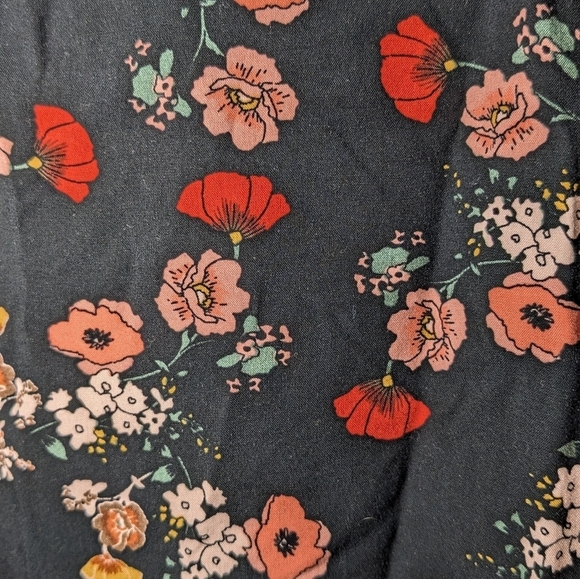 Eloquii black coral floral flutter detail top - Picture 3 of 7